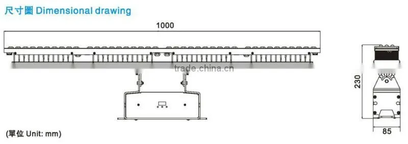 led wall washer DMX 120W