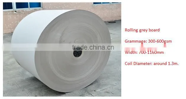 1200gsm Stationery grey board paper