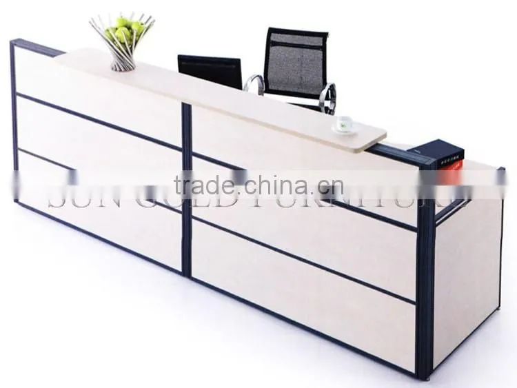 Modern wooden reception desk beauty salon 2 person reception desk (SZ-RTB001)