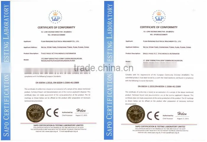 40KW 50KVA single bearing Phase synchronous Brushless Generator without engine