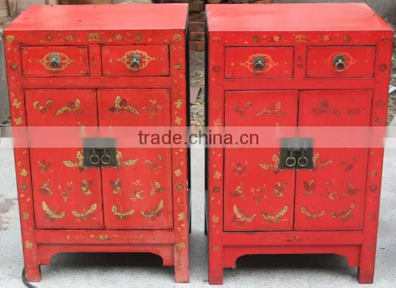 Chinese wooden small bedside table