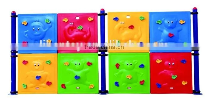 children plastic outdoor backyard playground climbing wall frame structure set LE.PP.015