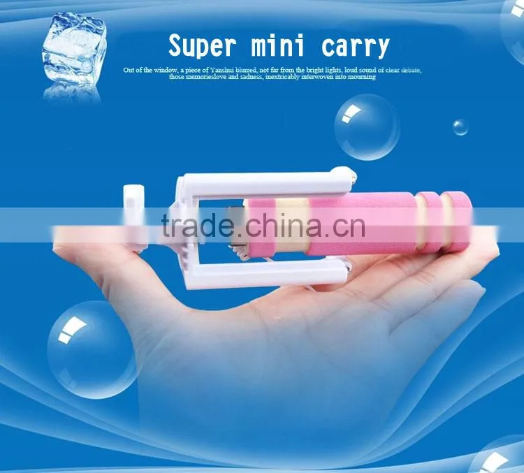 Wholesale price foldable selfie stick wired selfie-stick wireless remote selfie stick