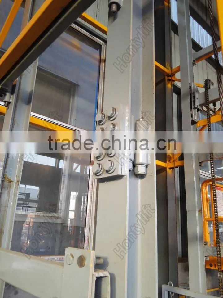 cargo elevator /guide rail lift / hydraulic warehouse cargo lift/ vertical cargo lift