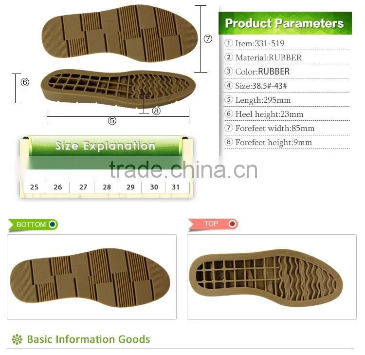 buy men wholesale shoe rubber sole