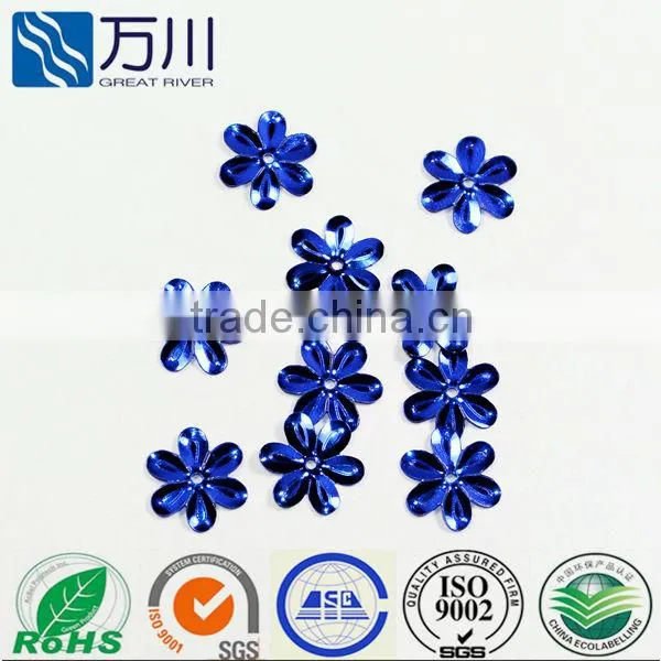 Bulk Blue Color Flower Loose Sequin in 2014 New Design