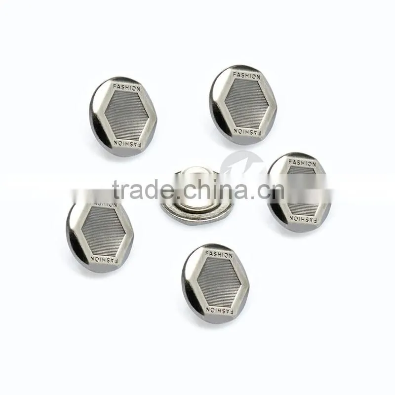 Pink Color Engraved Logo Metal Jean Shank Button