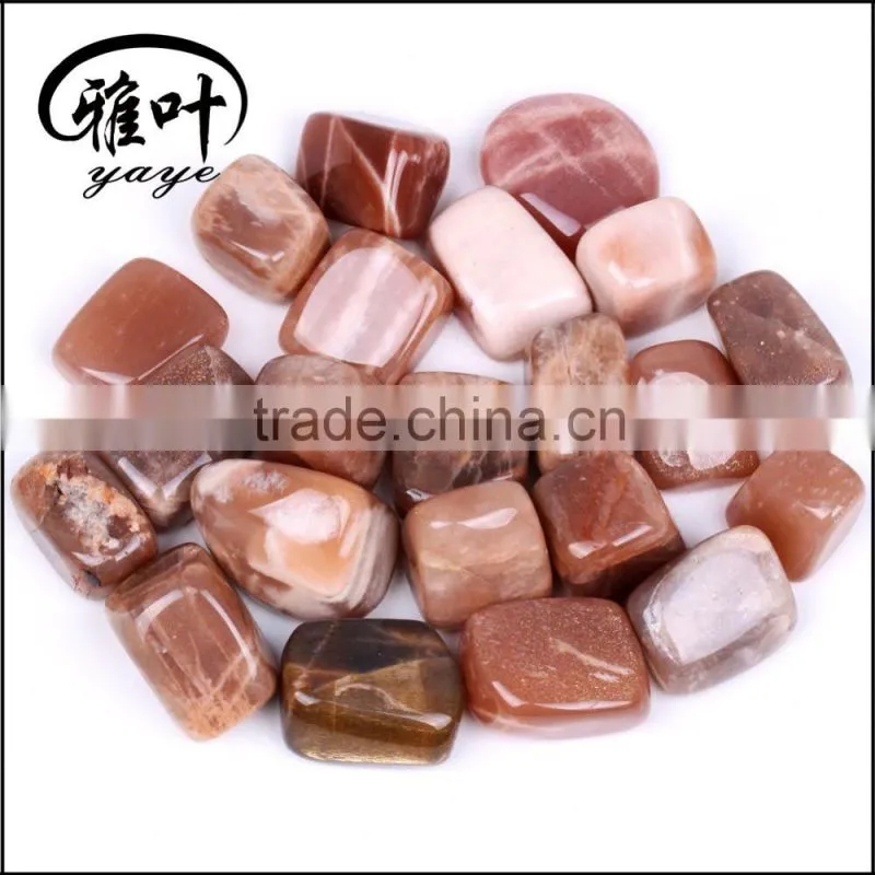 Wholesale Natural semi precious Stone Highly Polished 20-25mm Moonstone Tumbled Stone