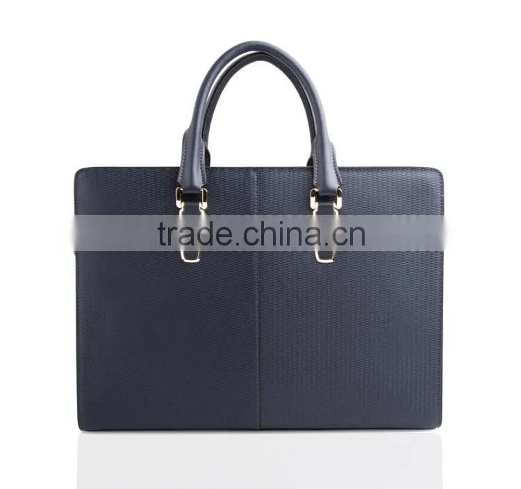 Mens Top Layer Real Cow Leather Shoulder Briefcase 14 Inch Laptop Bag Tote bag
