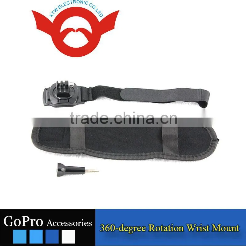 360-degree rotation wrist mount for Gopro Hero 2/3/3+/4/4 Session