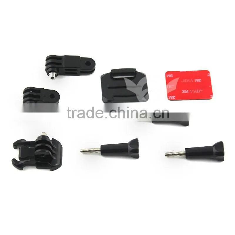 2016 hot selling gopro accessories Helmet Side Mount kit with Curved Adhesive Side Mount for GoPro Hero 4/3+/3/2/1
