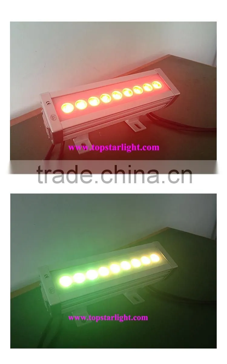 dmx rgb ip65 led wall washer waterproof & outside 9*3w Outdoor led wall washer light