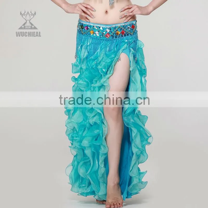 New belly dance ruffle skirt sexy belly dance skirt in lady dance performance wear