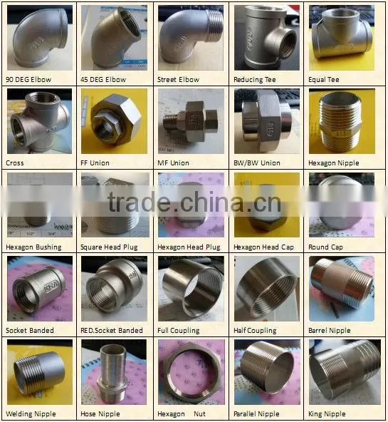 casting investment stainless steel pipe fitting union