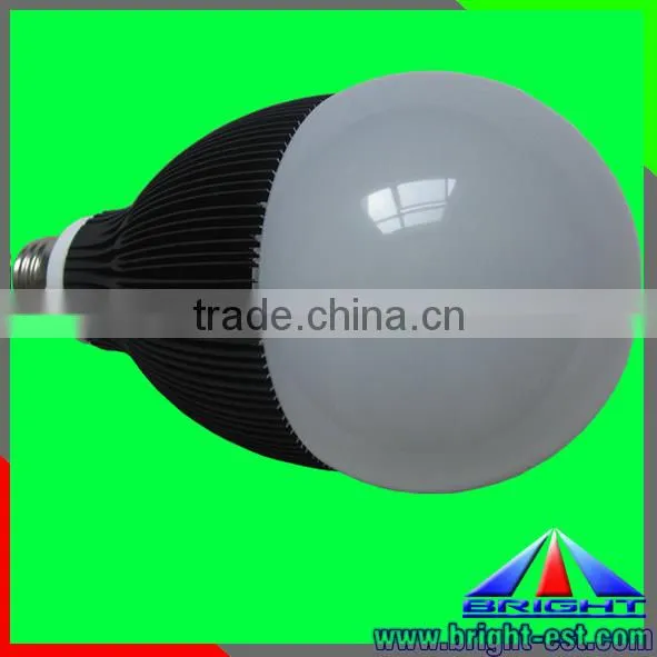 High power led lights E27 light bulb, led bulb of Silver Black shell color