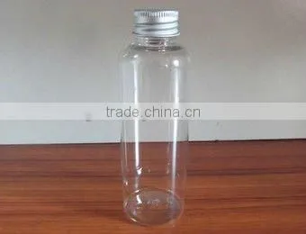 50g clear plastic bottle aluminum screw lid