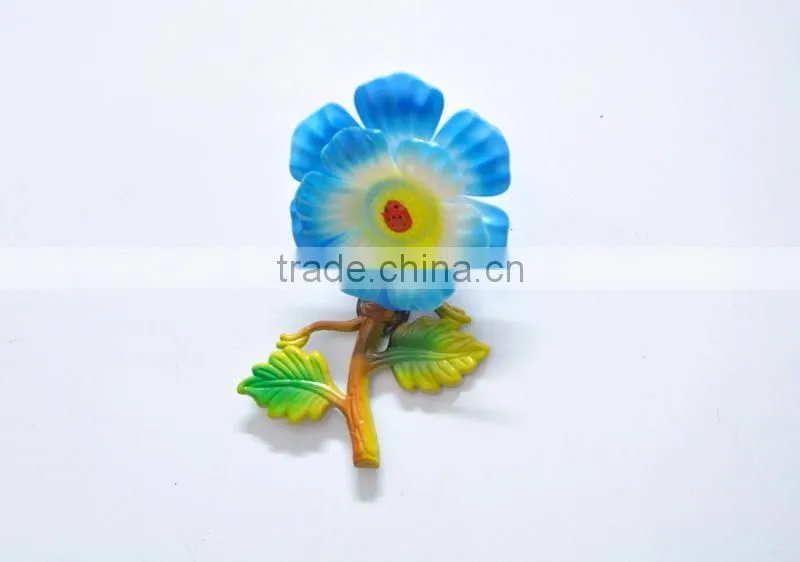 5 inch Plastic Morning Glory Wedding Decoration Artificial Flower Freezer Magnet