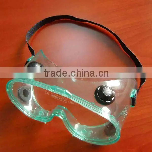 2015 hot selling safety goggles 100% PVC worker's eye protective safety goggles PVC safety goggles manufacturer in China