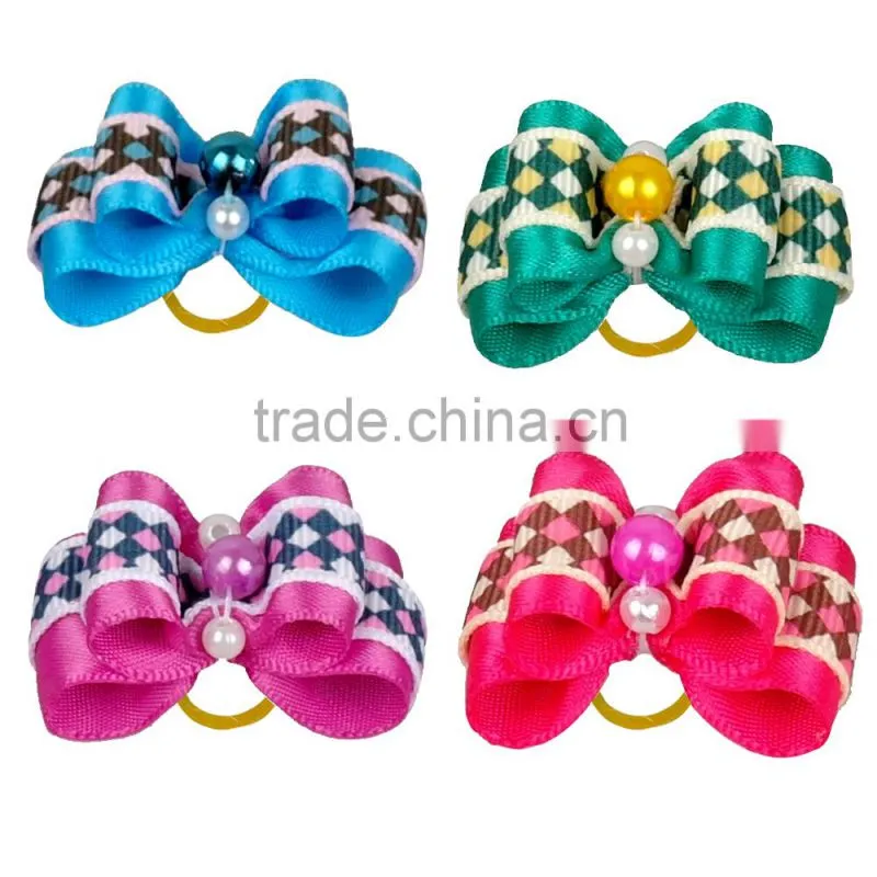 Multi Color Handmade Grooming Bows Wholesale Dog Hair Bows