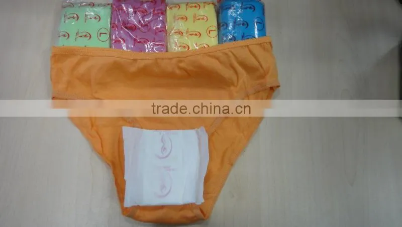 cheap lady colorful underpants stocklots ,high quality packed with disposable sanitary napkin, individual packs,lady sexy pant