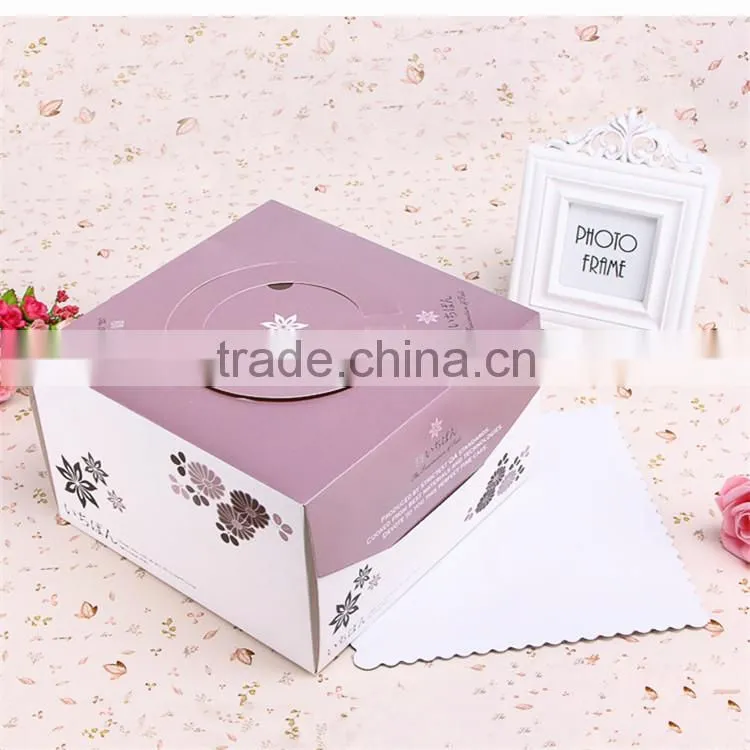 Wholesale cheap price white card cake box
