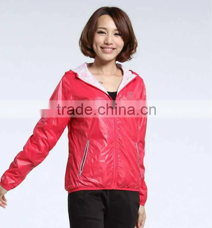 Fashion womens reversible windbreaker