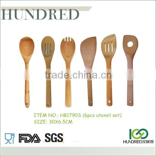 Cheap modern design reusable beautiful bamboo tea spoon set