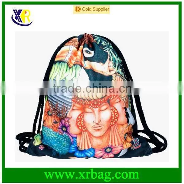Women Mochila Man Gym bags Travel Backpack Angel Printing Small Drawstring Bags