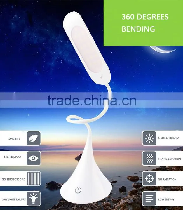 Modern Style and Energy Saving USB charger touching type Light work study lamp minimalist bedroom lamp LED table lamp