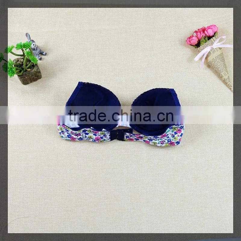 2015 hot selling new design lady's cotton fashion solid push up bra#HF_4190