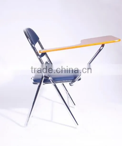 plastic folding PU conference chairs with writing board 1084B