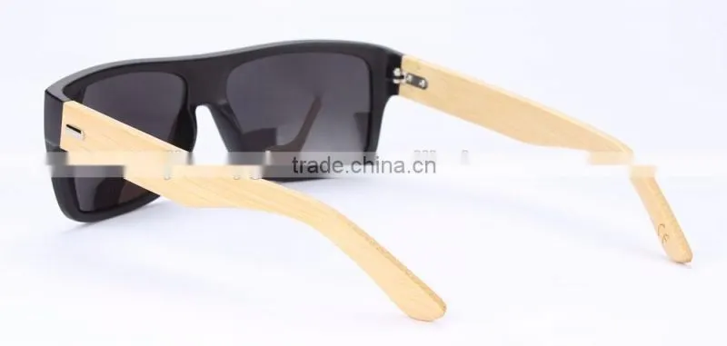 JMP622 2016 Popular Hot Sale Name Branded Cheap Mirrored Black Frame Plastic Bamboo Sunglasses
