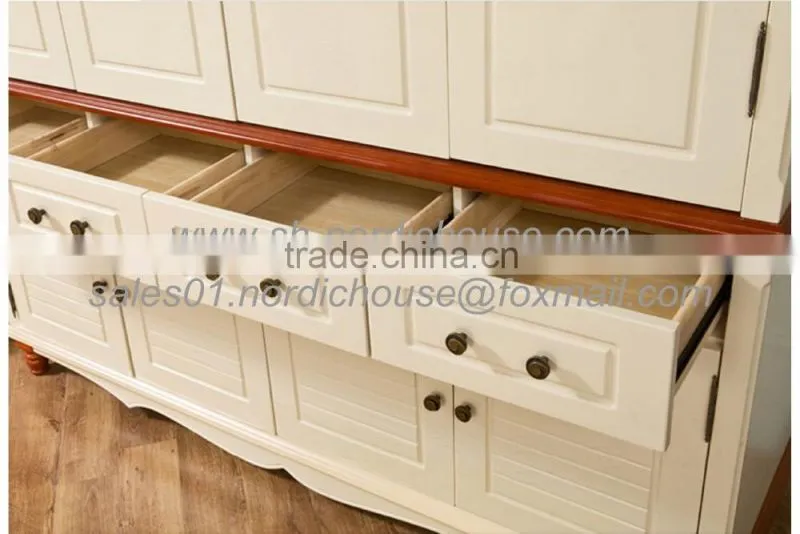 Convenient and fashionable flat packing bedroom funiture built in wardrobe