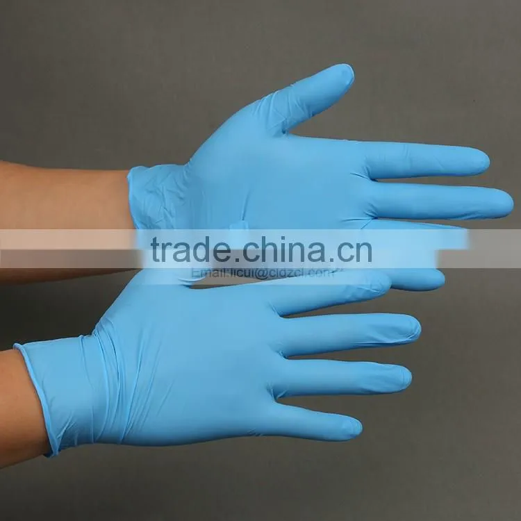 disposable nitrile gloves/nitrile examination gloves/nitrile gloves powder free