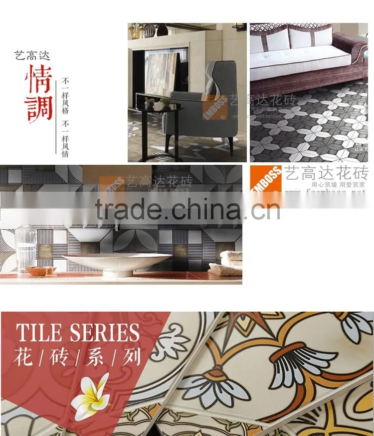 20x20cm porcelain rustic bathroom tile design metal glazed decorative kitchen wall floor tile