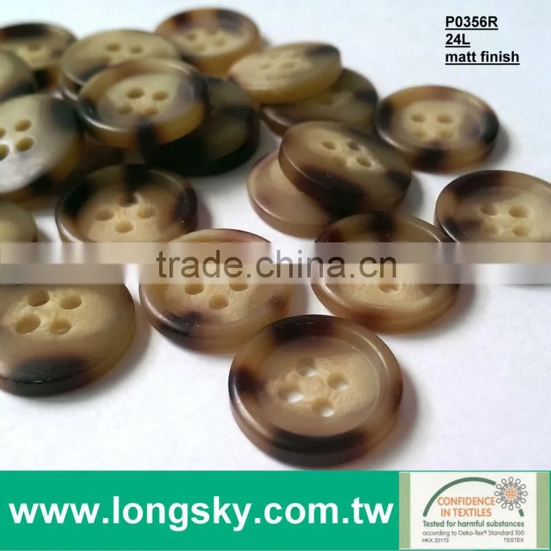 (#P07CR1-20L) 15mm fashion dyeable wholesale decorative 4 hole round sew garment button