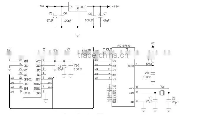 NiceRF rf remote control receiver module RF4432F27 spi interface
