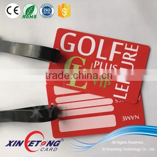 Customize size PVC Luggage Card/PVC Handbag Tag