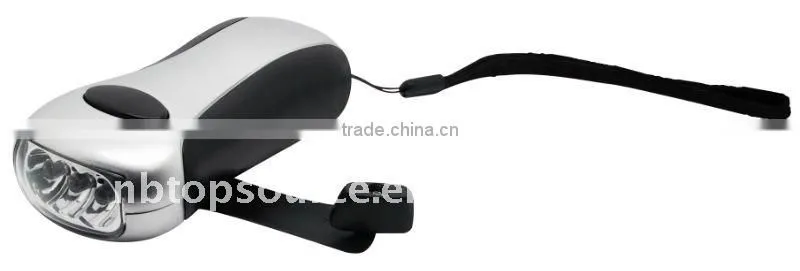 Rechargeable Battery Dynamo Flashlight