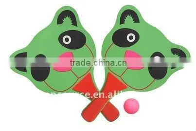 Mini Cheap Wooden School Kids Tennis Beach Racket Set for promotion