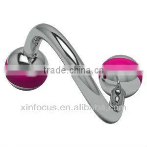 Titanium Tropical Spirals - Green Body Jewelry