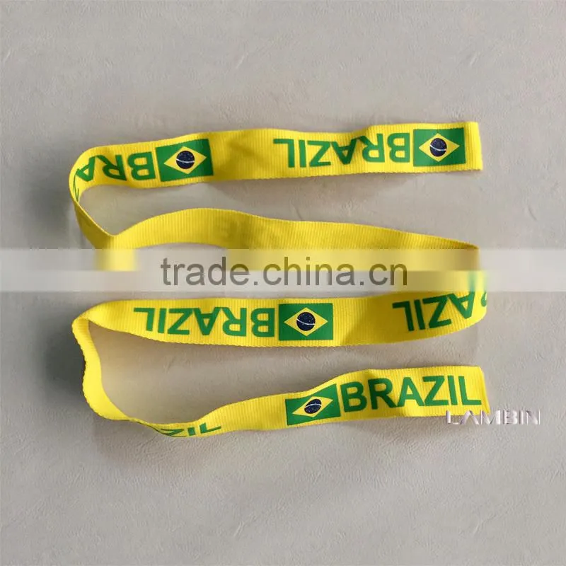 Customized transparent gauze yarn printed woven ribbon tape