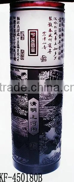 2014 Special 3D-Carved Long-Stem Stained Flower Glass Vase