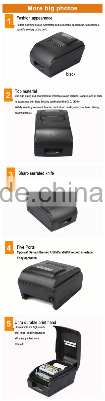 IDMP004 RS232 Bluetooth Android 76mm Dot Matrix Pos Receipt Printer