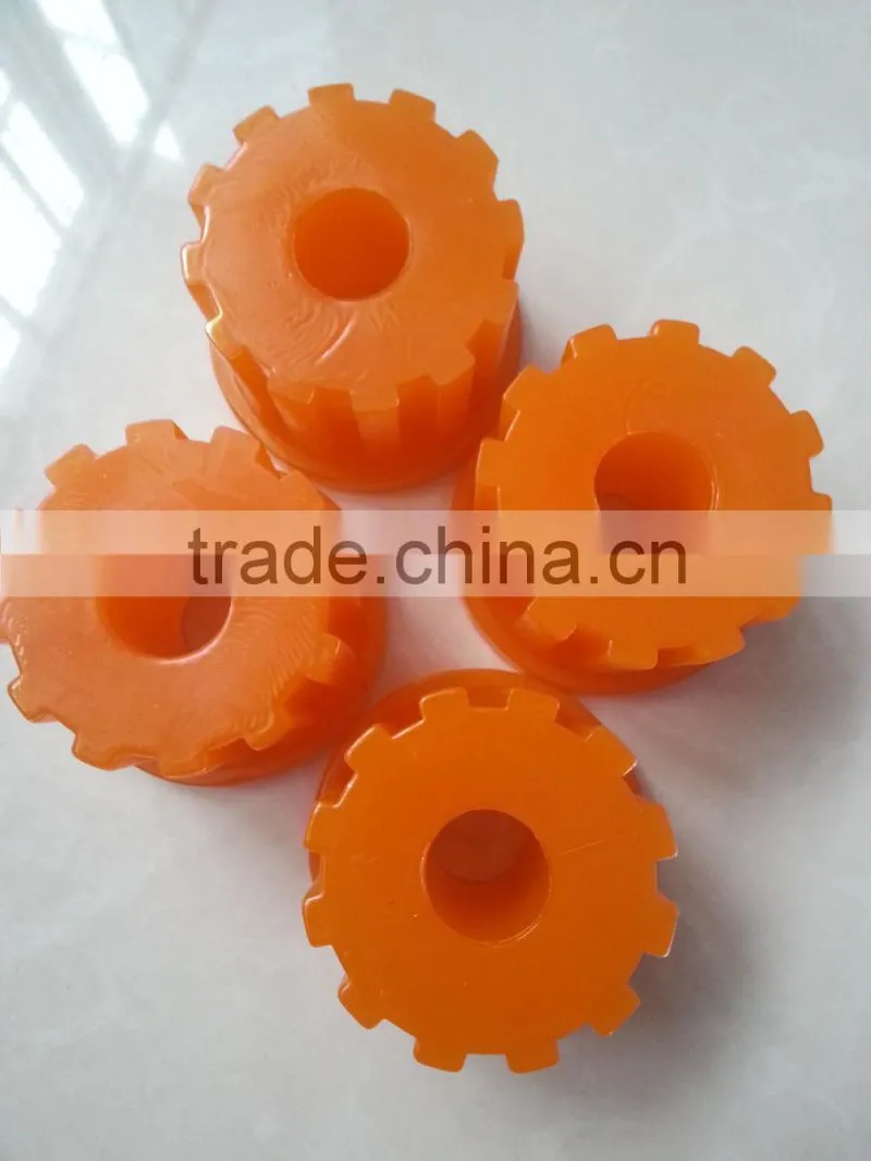 Red silicone rubber insulator bushing/ polyurethane pads