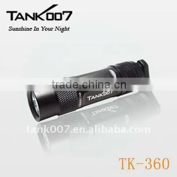 one mode CREE Q5 LED Aluminum camping flashlight TANK007 TK360