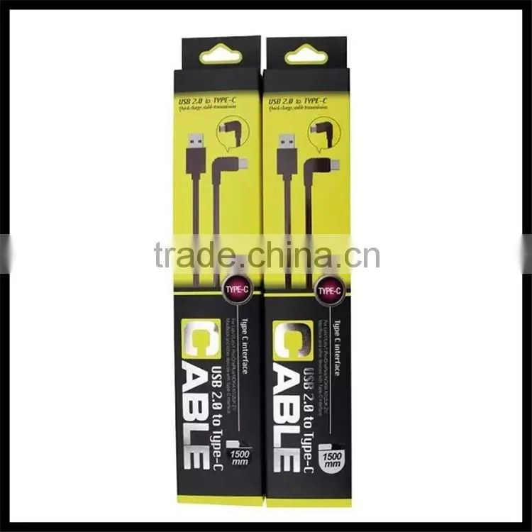 2016 Latest hot selling Usb 2.0 Vertical Type C data cable For Letv mobile phone