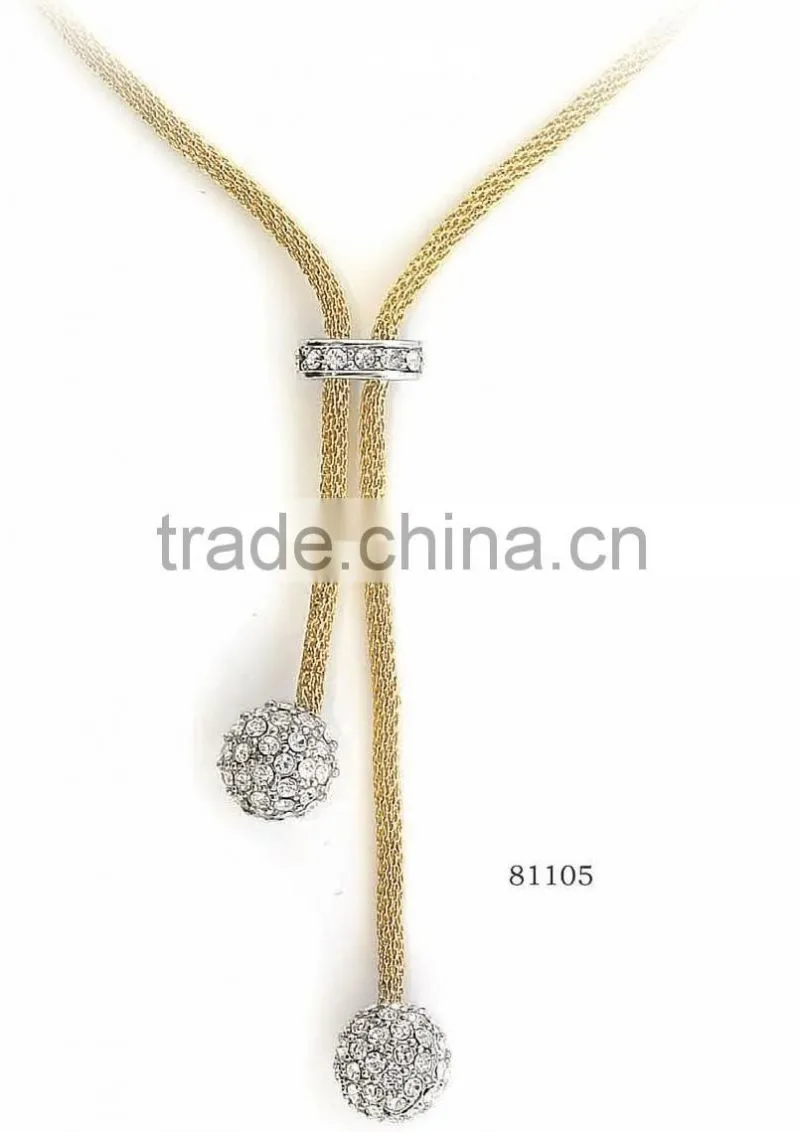 Two tone Necklace Jewelry Sets