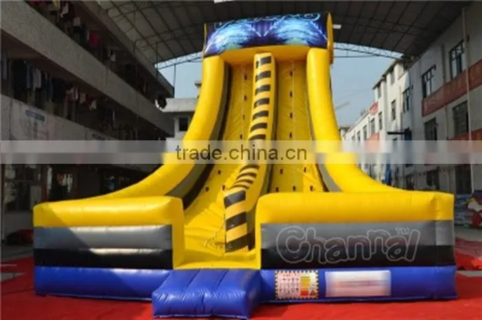 2015 hot sale inflatable double side climbing games for sale, inflatable climbing wall