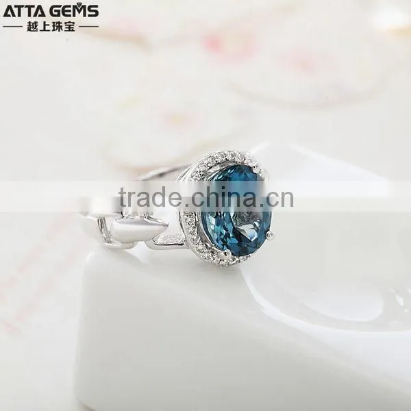 Latest beautiful 925silver ring narutal gemstones ring